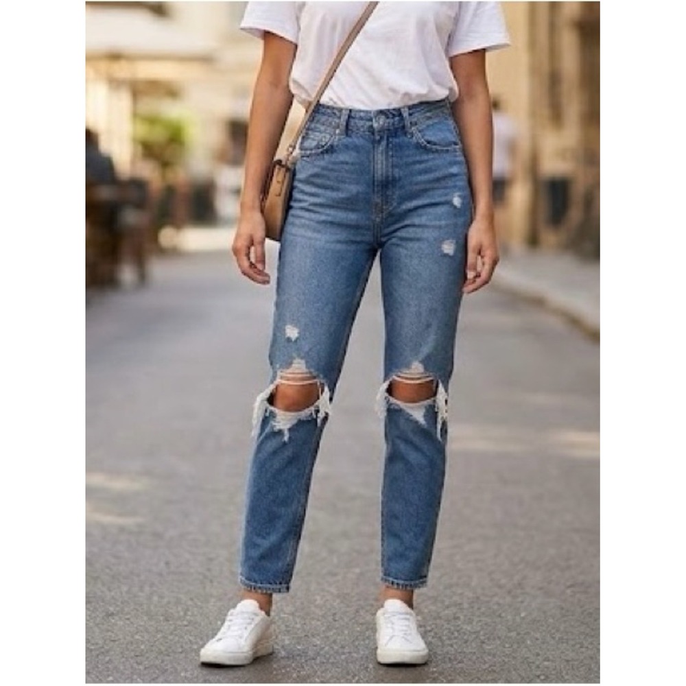Madewell‎ Ripped The Perfect Vintage Jean in Chet Distressed Edition 27